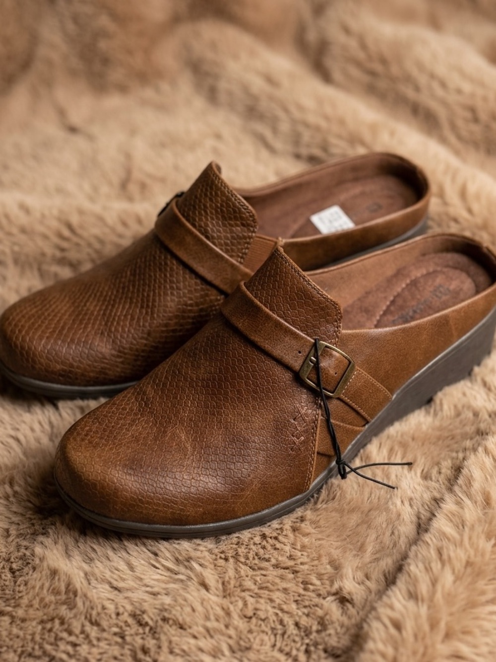 BareTraps Frisco Women's Brown Slip-On Mules Comfort Clogs Shoes Size 9